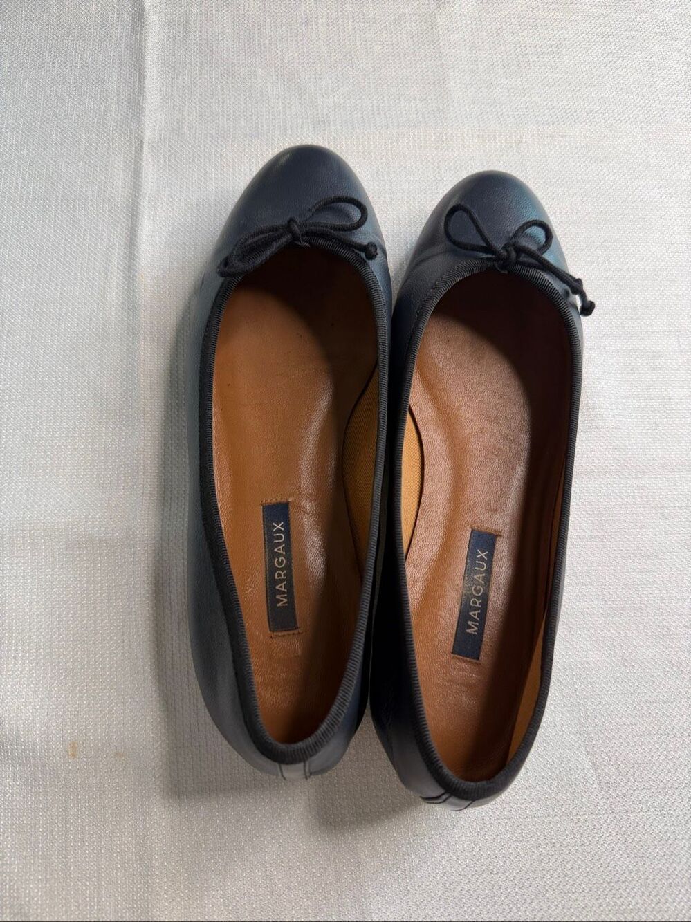 Margaux The Demi Black Navy Nappa Leather Ballet Flats Size 39 M US 8.5-9 - Picture 7 of 12
